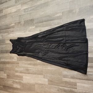 Maurices brand vintage black silky dress with full lining